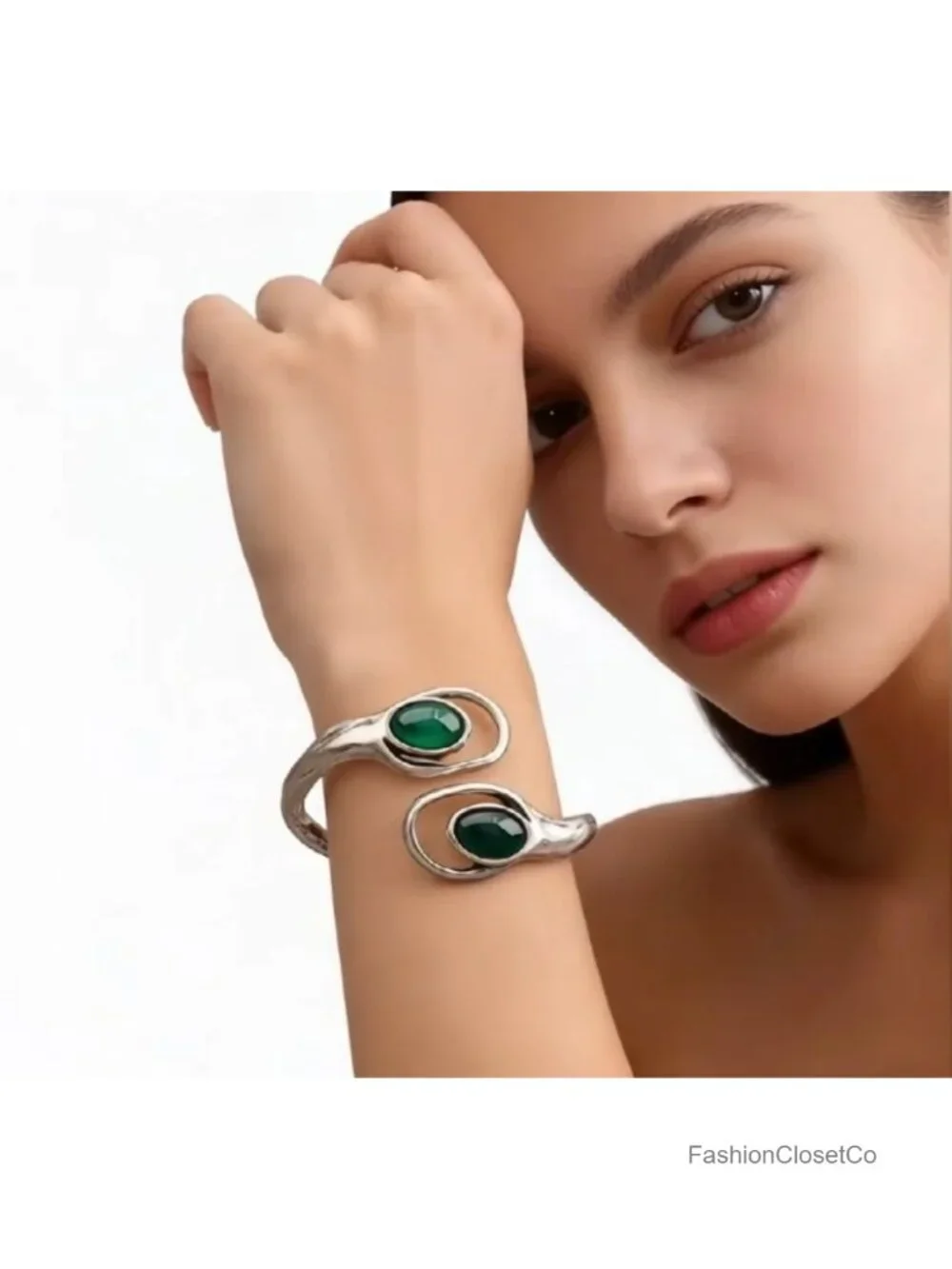 Chunky Cuff Bracelet Copper Open Bangle Stackable Statement Wrap